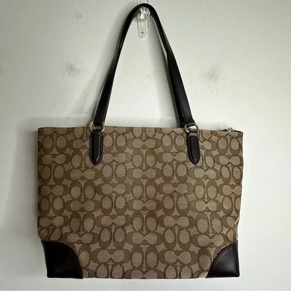 Coach Women’s Signature Zip Top Tope Bag - Picture 5 of 9